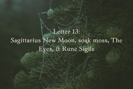 Letter 13: Sagittarius New Moon, Oakmoss, The Eyes, & Rune Sigils