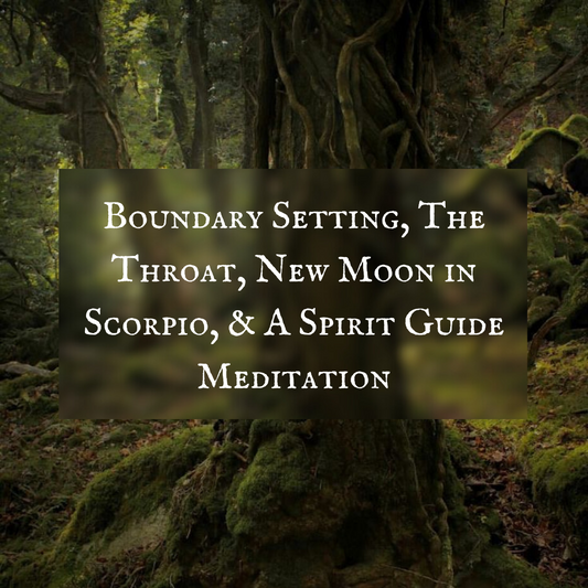 Boundary Setting, The Throat, New Moon in Scorpio, & A Spirit Guide Meditation