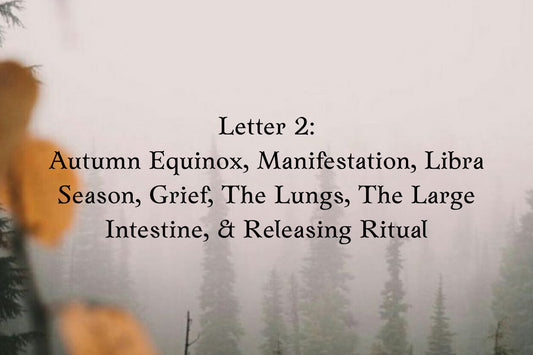 Letter 2: 2024 Autumn Equinox, Manifestation, Libra Season, Grief, The Lungs, The Large Intestine &amp; Releasing Rituals