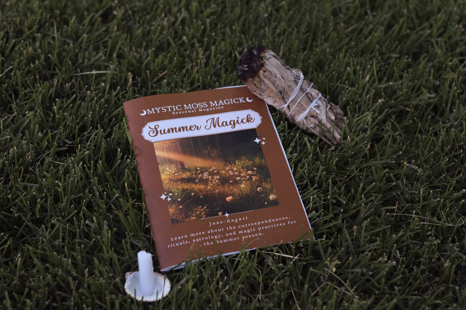 Summer Magick magazine cover featuring witchy rituals, herbs, and seasonal spellwork for modern witches.